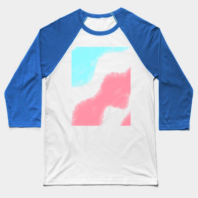 Red blue watercolor abstract art design Baseball T-Shirt by Artistic_st